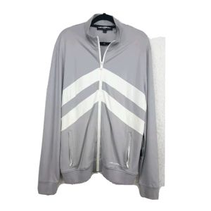 karl lagerfeld Men's Zip-Front Track Jacket white